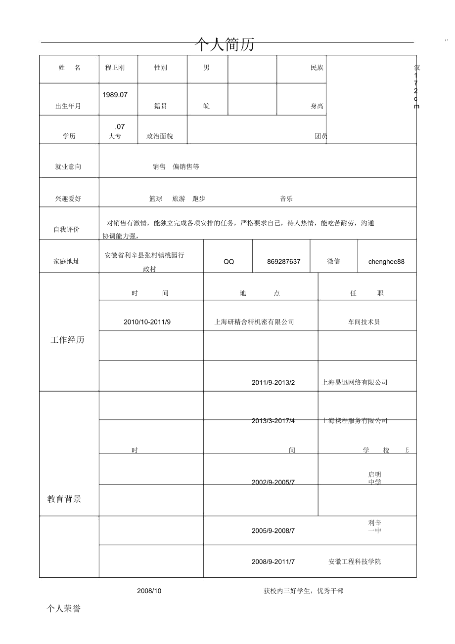 下载空白简历(下载空白简历word格式)