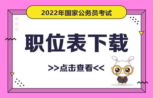 国家公务员考试职位表(公务员职位表2022查询)