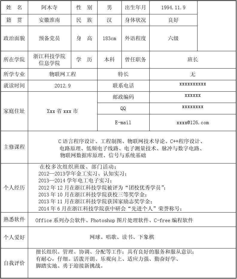 个人简历的格式(个人简历的格式分为一般性个人简历和)
