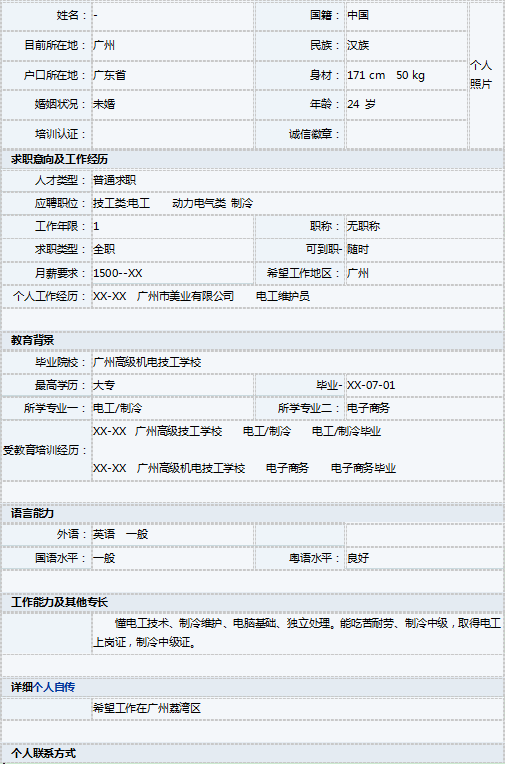 简历格式下载(个人简历格式下载)