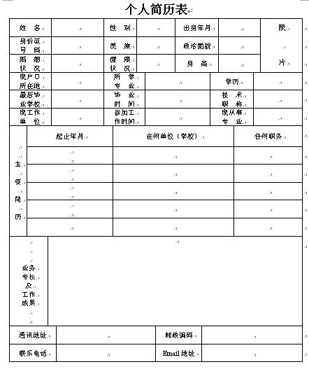 个人简历电子版(个人简历电子版word免费)