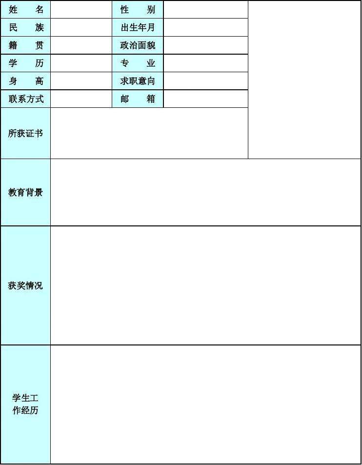应聘简历模板(应聘简历怎么写)