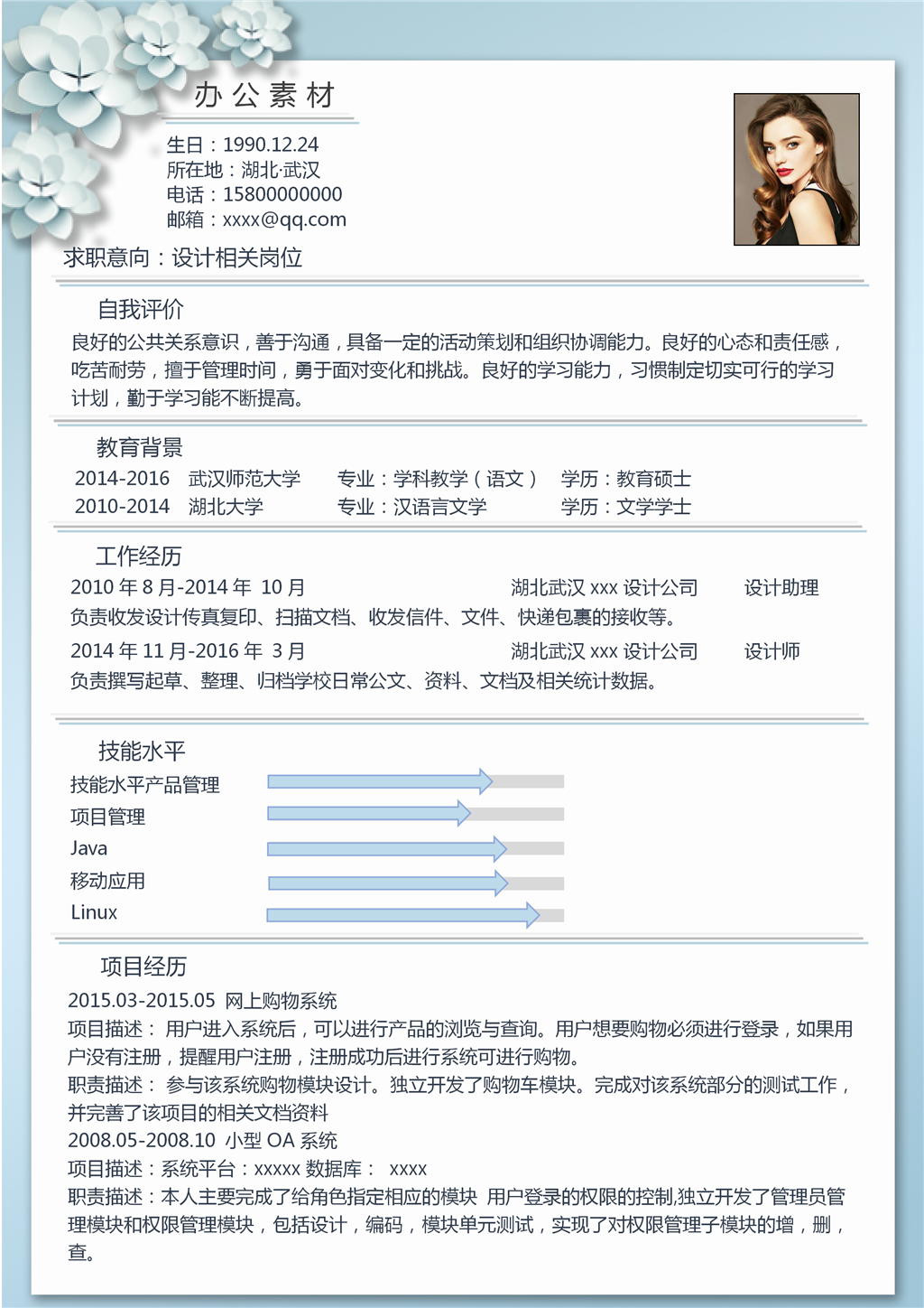 财务管理专业简历(财务管理专业简历个人介绍)
