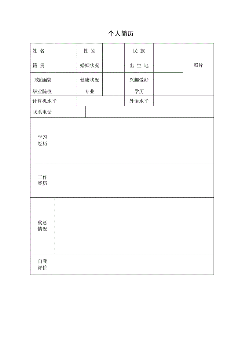 应聘简历(应聘简历表)