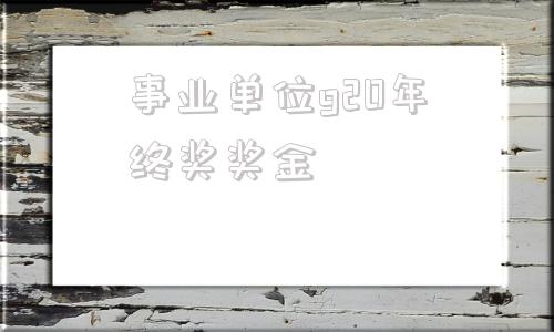 事业单位g20年终奖奖金的简单介绍